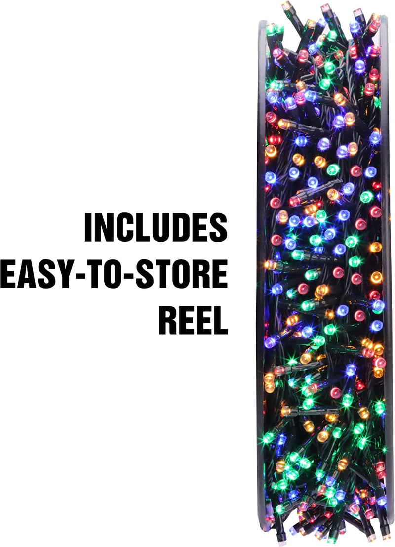Joiedomi 600 LED 98.3Ft Christmas String Lights for Indoor & Outdoor Decorations, Christmas Events, Christmas Eve Night Decor, Christmas Tree, Eaves (Multi Color with Reel) Home & Garden > Lighting > Light Ropes & Strings Joiedomi   