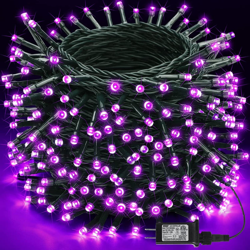 Joomer Purple Halloween String Lights, 82Ft 200 LED String Lights, 8 Modes, Timer Function, Indoor Outdoor Fairy Twinkle Lights for Halloween, Home, Garden, Party, Trees, Holiday Decorations Home & Garden > Lighting > Light Ropes & Strings Joomer Purple 800LED 