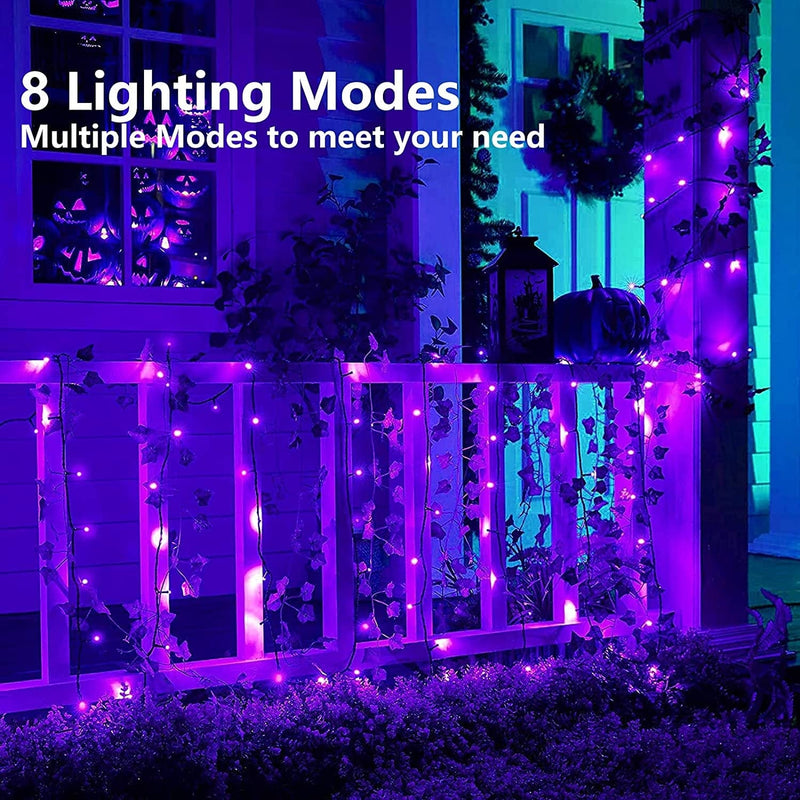 Joomer Purple Halloween String Lights, 82Ft 200 LED String Lights, 8 Modes, Timer Function, Indoor Outdoor Fairy Twinkle Lights for Halloween, Home, Garden, Party, Trees, Holiday Decorations Home & Garden > Lighting > Light Ropes & Strings Joomer   