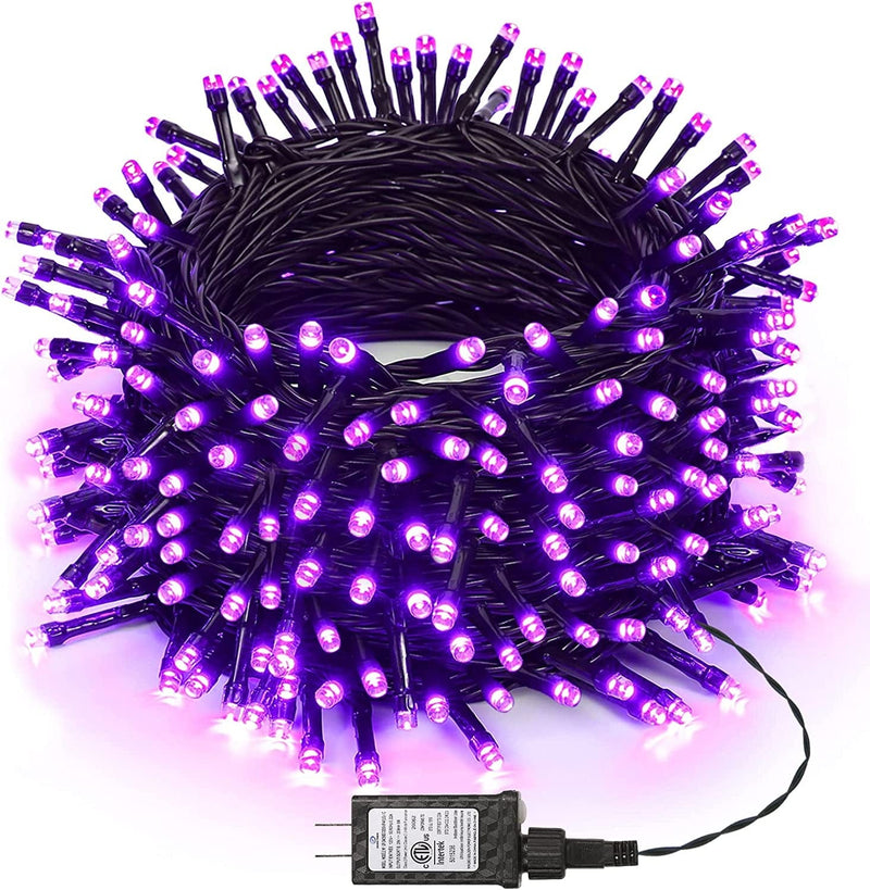 Joomer Purple Halloween String Lights, 82Ft 200 LED String Lights, 8 Modes, Timer Function, Indoor Outdoor Fairy Twinkle Lights for Halloween, Home, Garden, Party, Trees, Holiday Decorations Home & Garden > Lighting > Light Ropes & Strings Joomer Purple 500LED 