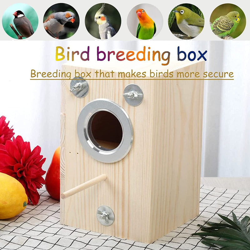 Joyeee Parakeet Nesting Box, with Birds Perch Platform Parrot Playground, Bird Aviary Cage Box Pets Accessories for Medium to Large Birds, Acrylic Bird, Parakeet Cage Accessory Exercise Toy, XL Animals & Pet Supplies > Pet Supplies > Bird Supplies > Bird Cages & Stands Joyeee   