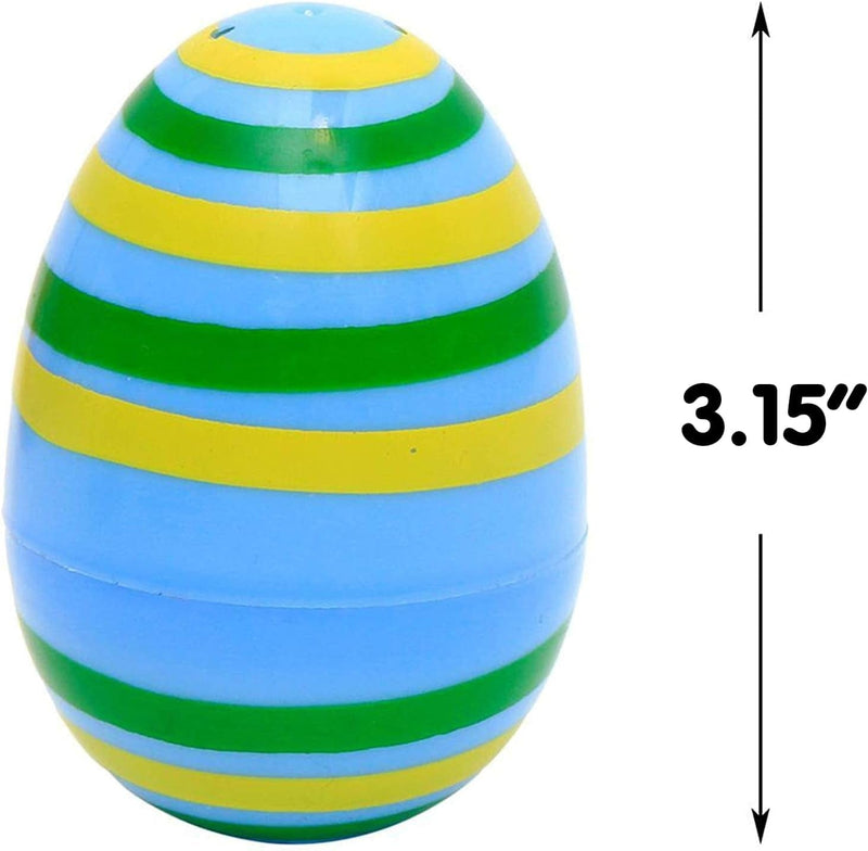JOYIN 30 Pcs 3.15Inch Printed Jumbo Plastic Eggs for Easter Egg Hunt Event, Easter Basket Stuffers, Party Favor Goodie Bags, Scene and Decoration, School Parties Prizes, School Classroom Rewards