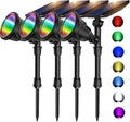 JSOT Solar Spot Lights Outdoor Waterproof Color Changing Spotlights, Solar Landscape Lighting with 9 Light Options Wall Lamp for Path Patio Yard Driveway Tree Flag Decoration 4 Pack Home & Garden > Lighting > Lamps JSOT RGB-4Pack  
