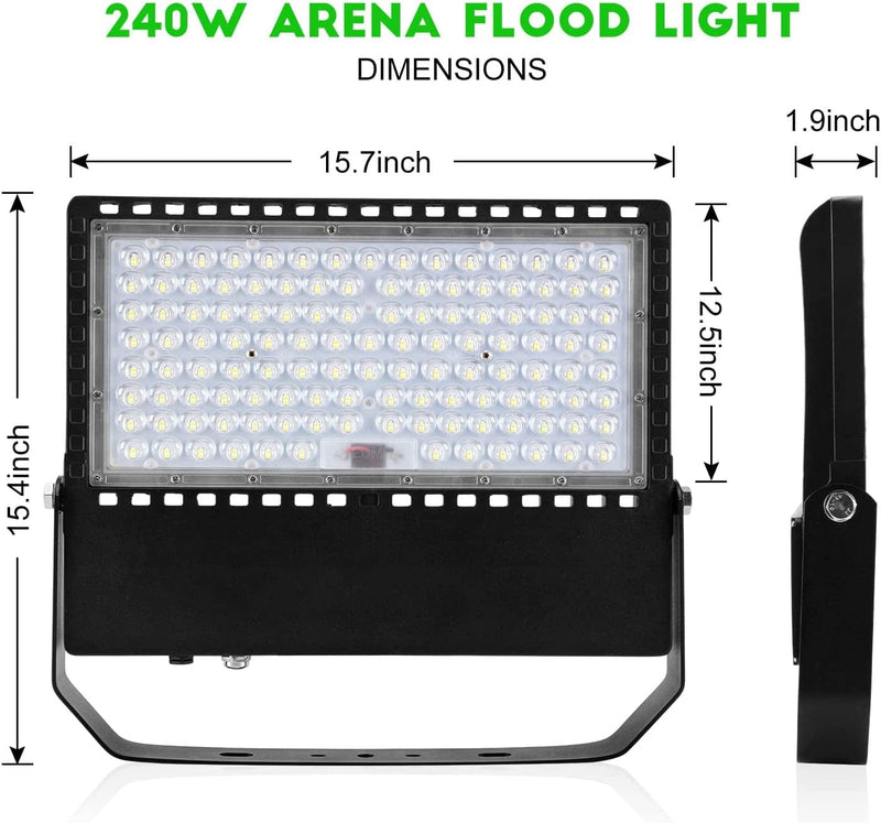 Juyace Led Stadium Flood Light Outdoor 36000Lm 1500W Equivalent Super Bright Commercial Area Lighting 100-277V 5000K Daylight IP65 Waterproof Arena Lights for Sport Fields and Courts. Home & Garden > Lighting > Flood & Spot Lights Juyace   