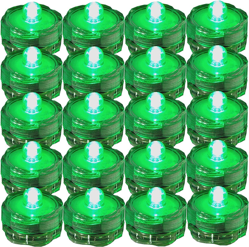 Jytrend Super Bright LED Floral Tea Light Submersible Lights for Party Wedding (White, 20 Pack) Home & Garden > Pool & Spa > Pool & Spa Accessories JYtrend Green 20 Pack 