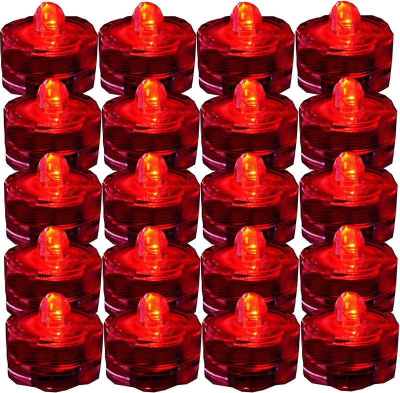 Jytrend Super Bright LED Floral Tea Light Submersible Lights for Party Wedding (White, 20 Pack) Home & Garden > Pool & Spa > Pool & Spa Accessories JYtrend Red 20 Pack 