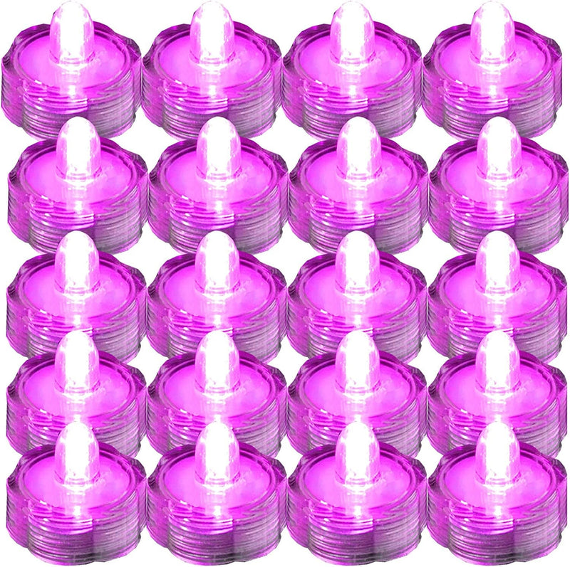 Jytrend Super Bright LED Floral Tea Light Submersible Lights for Party Wedding (White, 20 Pack) Home & Garden > Pool & Spa > Pool & Spa Accessories JYtrend Pink 20 Pack 