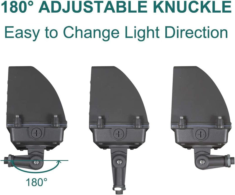 Kadision Dusk to Dawn LED Flood Light Outdoor, Adjustable Knuckle Mount LED Flood Lights 100W (Replaces 350W MH) 12000LM 5000K 100-277V Home & Garden > Lighting > Flood & Spot Lights kadision   