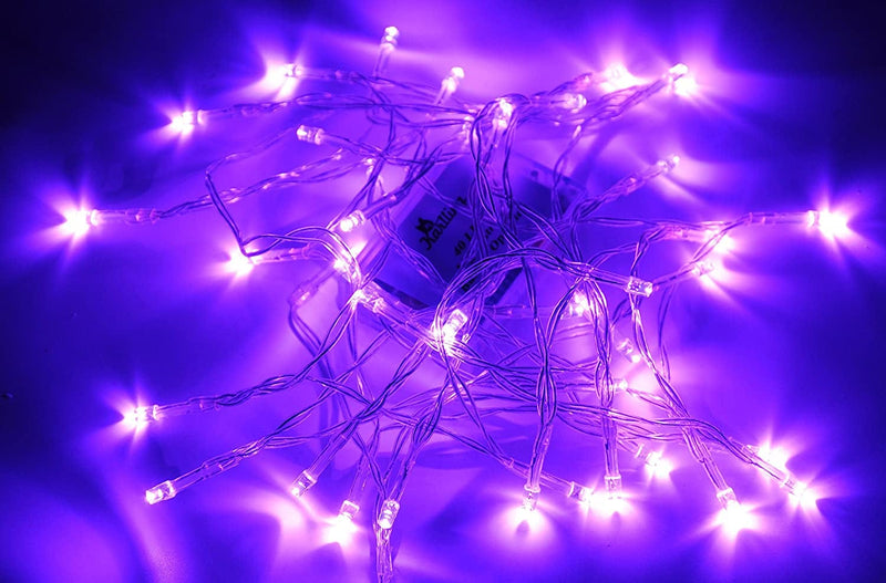 Karlling Battery Operated Christmas Lights,13 Ft Short Clear Wire String Led Twinkle Fairy Light for Small Mini Xmas Tree and Wedding Party Indoor/Outdoor Decoration(Multicolor) Home & Garden > Lighting > Light Ropes & Strings Karlling Purple General 40 Leds 