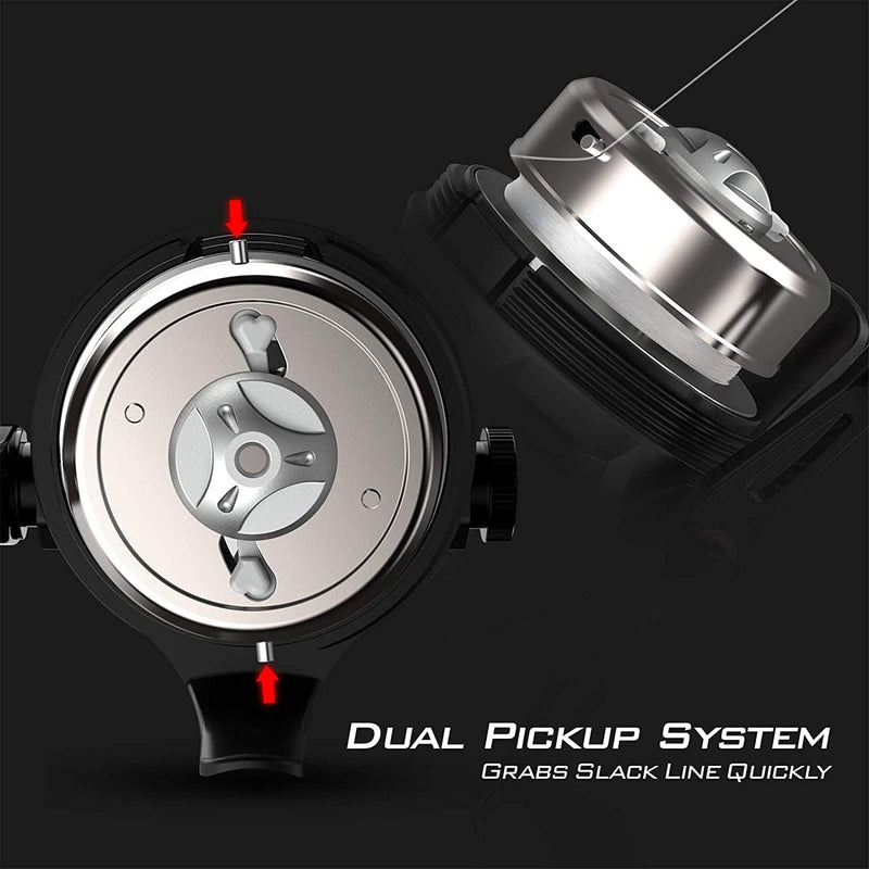Kastking Brutus Spincast Fishing Reel,Easy to Use Push Button Casting Design,High Speed 4.0:1 Gear Ratio,5 Maxidur Ball Bearings, Reversible Handle for Left/Right Retrieve, Includes Monofilament Line. Sporting Goods > Outdoor Recreation > Fishing > Fishing Reels KastKing   