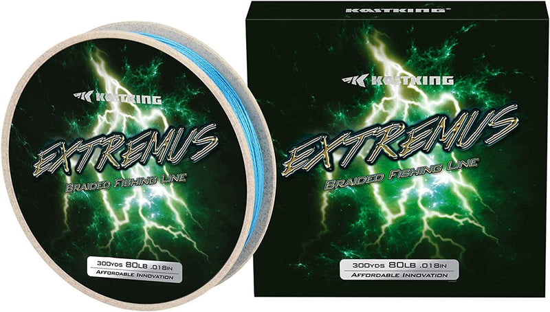 Kastking Extremus Braided Fishing Line, Highly Abrasion Resistant 4-Strand Braided Lines, Thin Diameter, Zero Stretch, Zero Memory, Easy Casting, Great Knot Strength, Color Fast Sporting Goods > Outdoor Recreation > Fishing > Fishing Lines & Leaders Eposeidon   