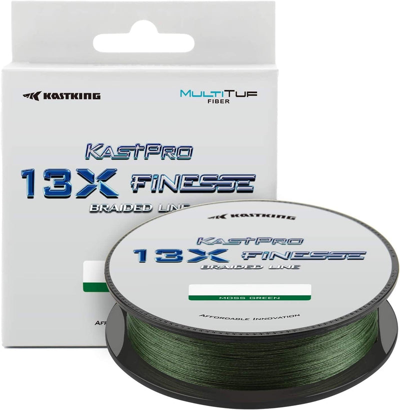 Kastking Kastpro 13X Finesse Braided Fishing Line, Extremely Thin, Sensitive Braid, Smooth, Long Casting Line for Spinning and Finesse Casting Presentations, Superior Knot Strength and Abrasion Resistant, 75% Thinner than Mono Sporting Goods > Outdoor Recreation > Fishing > Fishing Lines & Leaders KastKing   