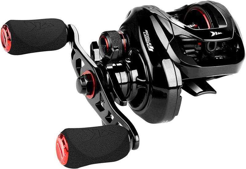 Kastking Royale Legend II Baitcasting Reels, New Compact Design Baitcaster Fishing Reel, 17.64LB Carbon Fiber Drag, Cross-Fire 8 Magnet Braking System, Available in 5.4:1 and 7.2:1 Sporting Goods > Outdoor Recreation > Fishing > Fishing Reels KastKing A: Right-7.2:1  