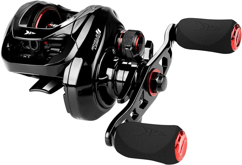 Kastking Royale Legend II Baitcasting Reels, New Compact Design Baitcaster Fishing Reel, 17.64LB Carbon Fiber Drag, Cross-Fire 8 Magnet Braking System, Available in 5.4:1 and 7.2:1 Sporting Goods > Outdoor Recreation > Fishing > Fishing Reels KastKing A: Left-7.2:1  