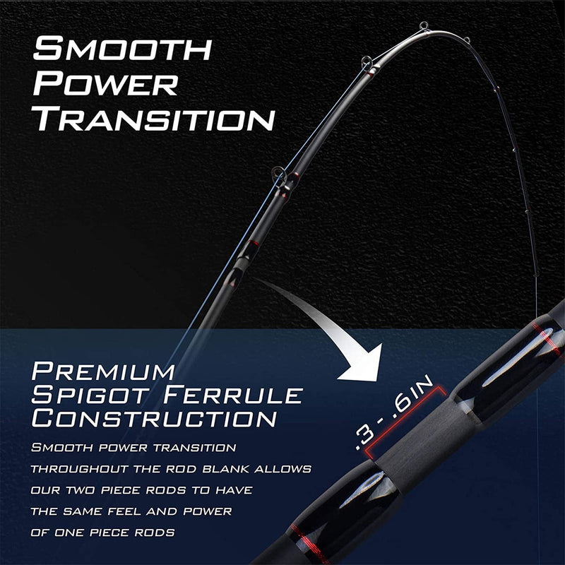 Kastking Royale Select Fishing Rods, Casting Models Designed for Bass Fishing Techniques,1 & 2-Pc Fishing Rods for Fresh & Saltwater,Tournament Quality & Performance, Premium Fuji Components