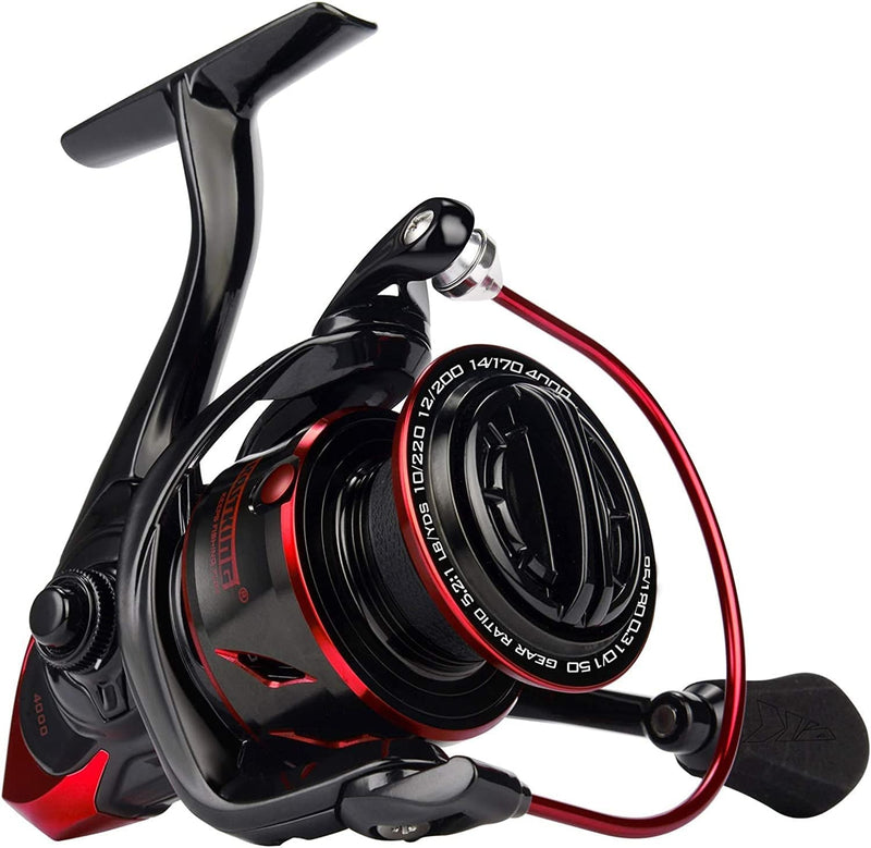 Kastking Sharky III Fishing Reel - New Spinning Reel - Carbon Fiber 39.5 Lbs Max Drag - 10+1 Stainless BB for Saltwater or Freshwater - Oversize Shaft - Super Value! Sporting Goods > Outdoor Recreation > Fishing > Fishing Reels Eposeidon 4000  