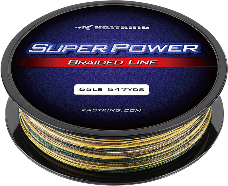 Kastking Superpower Braided Fishing Line - Abrasion Resistant Braided Lines – Incredible Superline – Zero Stretch – Smaller Diameter – a Must-Have! Sporting Goods > Outdoor Recreation > Fishing > Fishing Lines & Leaders Eposeidon New Color-Camo 547yds-80lb-0.50mm(8Strands) 