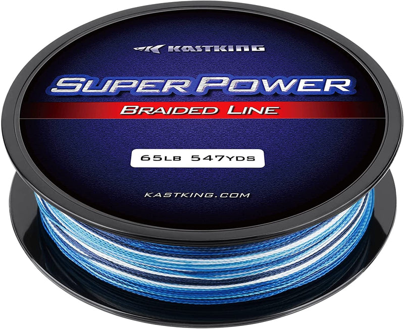 Kastking Superpower Braided Fishing Line - Abrasion Resistant Braided Lines – Incredible Superline – Zero Stretch – Smaller Diameter – a Must-Have! Sporting Goods > Outdoor Recreation > Fishing > Fishing Lines & Leaders Eposeidon New Color-Blue Camo 327yds-15lb-0.14mm 