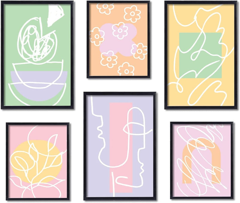 Katie Doodle Danish Pastel Room Decor Aesthetic - Danish Pastel Wall Collage Coordinates Well with Flower Market Poster, Matisse Wall Art Prints, Coconut Girl Aesthetic - Includes 6 Posters [Unframed] Home & Garden > Decor > Artwork > Posters, Prints, & Visual Artwork Katie Doodle   