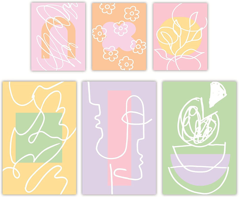 Katie Doodle Danish Pastel Room Decor Aesthetic - Danish Pastel Wall Collage Coordinates Well with Flower Market Poster, Matisse Wall Art Prints, Coconut Girl Aesthetic - Includes 6 Posters [Unframed] Home & Garden > Decor > Artwork > Posters, Prints, & Visual Artwork Katie Doodle   