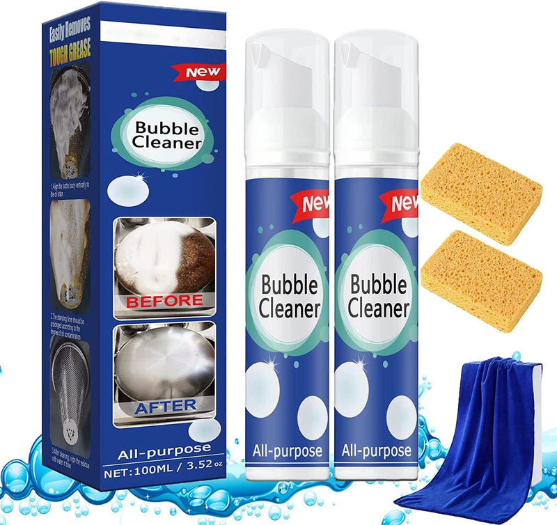 KCRPM Beedac Bubble Cleaner, 30/100Ml Beedac Cleaning Spray, Beedac Foam Cleaner, All Purpose Bubble Cleaner Foam Spray, for Range Hood, Oven, Pots, Grill, Sink (2Pcs 100Ml) Home & Garden > Household Supplies > Household Cleaning Supplies KCRPM 2pcs 100ml  
