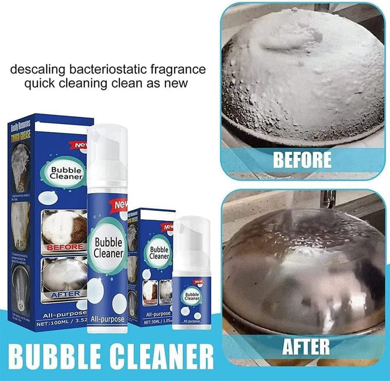 KCRPM Beedac Bubble Cleaner, 30/100Ml Beedac Cleaning Spray, Beedac Foam Cleaner, All Purpose Bubble Cleaner Foam Spray, for Range Hood, Oven, Pots, Grill, Sink (2Pcs 100Ml)