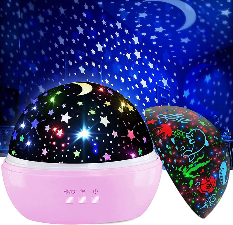 KEVAP Night Light for Kids,360° Rotating Starry Night Light Projector for Babys,Ocean Wave Projector for Kids Toddlers, Easter Birthday Gifts for Children,Boys Girls Bedroom Decor, Black
