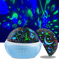 KEVAP Night Light for Kids,360° Rotating Starry Night Light Projector for Babys,Ocean Wave Projector for Kids Toddlers, Easter Birthday Gifts for Children,Boys Girls Bedroom Decor, Black Home & Garden > Lighting > Night Lights & Ambient Lighting Kevap Blue  