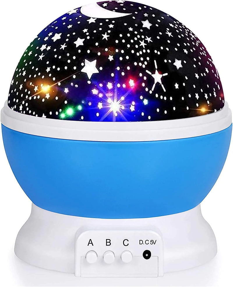 Kids Star Night Light, 360-Degree Rotating Star Projector, Desk Lamp 4 Leds 8 Colors Changing with USB Cable, Best for Children Baby Bedroom and Party Decorations Home & Garden > Lighting > Night Lights & Ambient Lighting SUNNEST Blue  