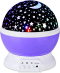 Kids Star Night Light, 360-Degree Rotating Star Projector, Desk Lamp 4 Leds 8 Colors Changing with USB Cable, Best for Children Baby Bedroom and Party Decorations Home & Garden > Lighting > Night Lights & Ambient Lighting SUNNEST Purple  