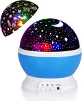 Kids Star Night Light, 360-Degree Rotating Star Projector, Desk Lamp 4 Leds 8 Colors Changing with USB Cable, Best for Children Baby Bedroom and Party Decorations Home & Garden > Lighting > Night Lights & Ambient Lighting SUNNEST Y-blue  