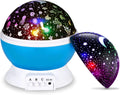 Kids Star Night Light, 360-Degree Rotating Star Projector, Desk Lamp 4 Leds 8 Colors Changing with USB Cable, Best for Children Baby Bedroom and Party Decorations Home & Garden > Lighting > Night Lights & Ambient Lighting SUNNEST S-Blue  