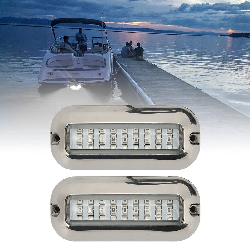 KIMISS 2 Pcs Marine Led Lights 3.5W Waterproof Transom Boat Underwater Submersible Lamp Boat/Yacht Series Ship / Yacht Parts(White Light) Home & Garden > Pool & Spa > Pool & Spa Accessories KIMISS   