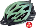 KINGBIKE Light Comfortable Adults Youth Bike Helmet with LED Safety Rear Light+ Detachable Visor, Helmet Storage Backpack for Children Men Women Youth Sporting Goods > Outdoor Recreation > Cycling > Cycling Apparel & Accessories > Bicycle Helmets KINGBIKE X-Green S(52-56CM) 