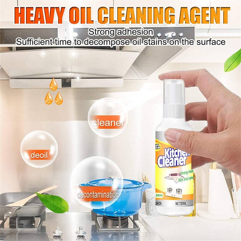 Kitchen Cleaner Foam Spray, Kitchen Degreaser, Removes Kitchen Grease, Kitchen Bubble Cleaner Spray, Multi-Purpose Rinse Free Household Heavy Oil Cleaner Stain Removal Kitchen Grease Foam Cleaner (100Ml) Home & Garden > Household Supplies > Household Cleaning Supplies Teissuly   