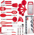 Kitchen Utensils Set, Cooking Utensils Set, Non Stick and Heat Resistant Kitchen Gadgets, 24 Pcs Nylon and Stainless Steel Kitchen Utensil Set New Home Essentials, Pots and Pans Kitchen Accessories Animals & Pet Supplies > Pet Supplies > Bird Supplies > Bird Cages & Stands Kaluns Red  