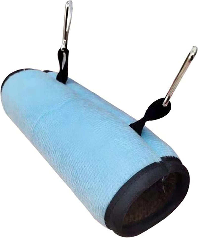 KJGKV Hamster Hammock Small Pet Cage Hanging Hideout Tunnel Hammock Warm Hammock Toy for Rat Parrot Ferret Squirrel Accessories,Tunnel Blue Animals & Pet Supplies > Pet Supplies > Bird Supplies > Bird Cages & Stands Ggeagaeg   