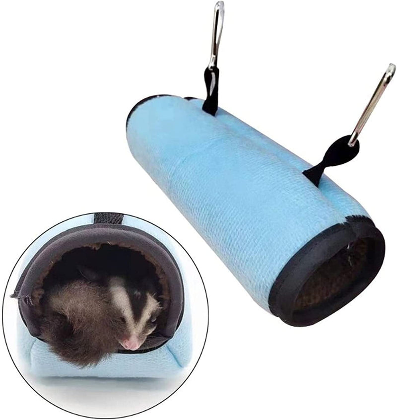 KJGKV Hamster Hammock Small Pet Cage Hanging Hideout Tunnel Hammock Warm Hammock Toy for Rat Parrot Ferret Squirrel Accessories,Tunnel Blue Animals & Pet Supplies > Pet Supplies > Bird Supplies > Bird Cages & Stands Ggeagaeg   