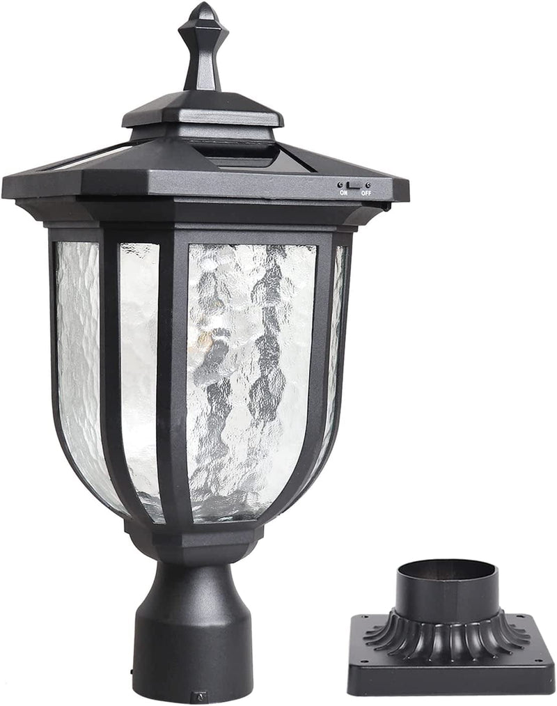 KMC KMC LIGHTING ST6321Q-A Solar Post Light Solar Powered Lamp Post Light Post Solar Light Outdoor Fabulously Bright 75 LUMENS Made of Aluminum Die-Casting and Glass with 3 Inches Post Adaptor Home & Garden > Lighting > Lamps KMC KMC LIGHTING Eight-square  