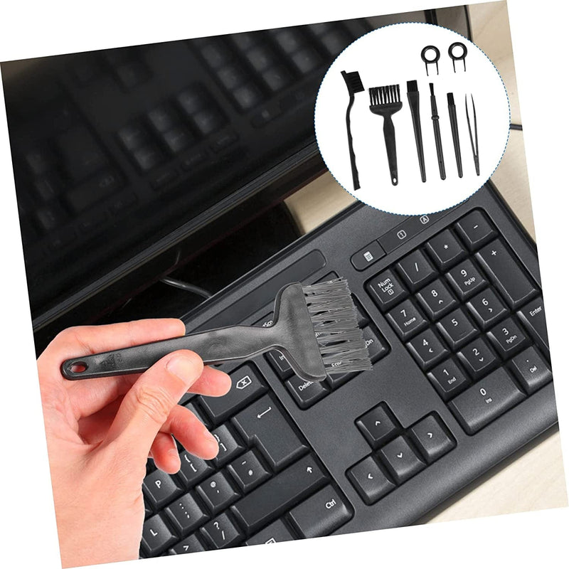 KOMBIUDA 1 Set/8Pcs Mini Cup Black Tool Printer Cleaning Vent Tools Kit Electric Water Car Static Portable Anti- Appliances Detailing Electronics Computer in Wall Brush Dusting Home & Garden > Household Supplies > Household Cleaning Supplies KOMBIUDA   