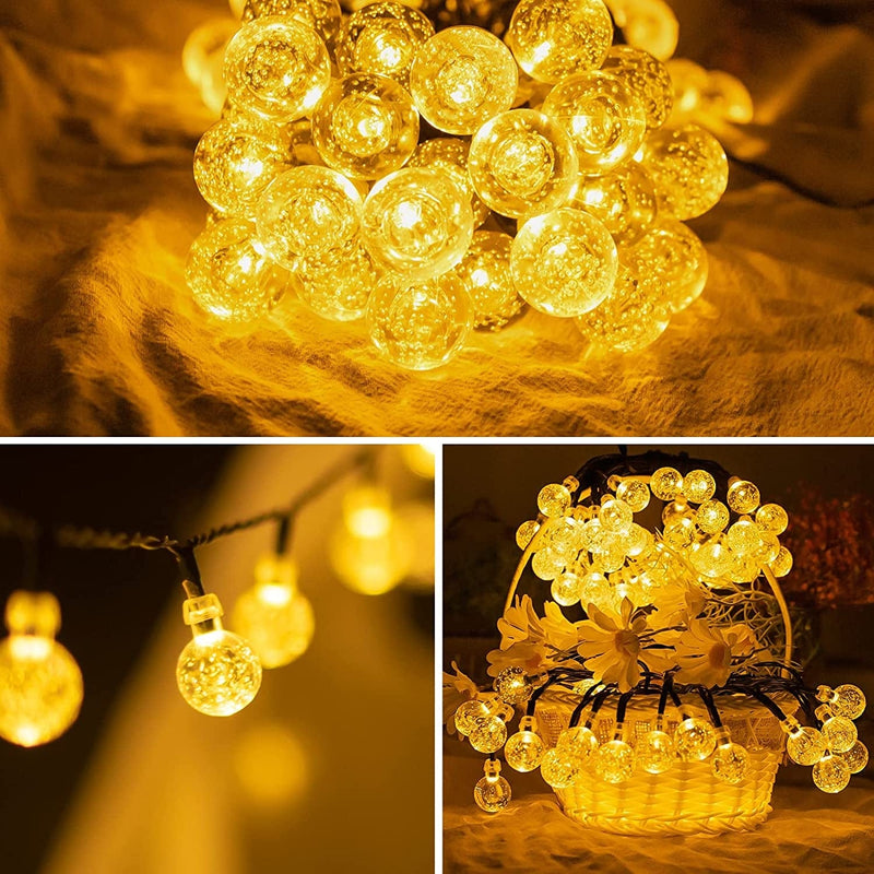 Koopower 15Ft String Lights 30 Crystal Ball LED Plug in with Remote (Timer, 8 Modes, Dim+-) for Garden Patio Yard Home Christmas Parties Wedding (Warm White) Home & Garden > Lighting > Light Ropes & Strings Shenzhen Hanhou Technology Co., Ltd.   