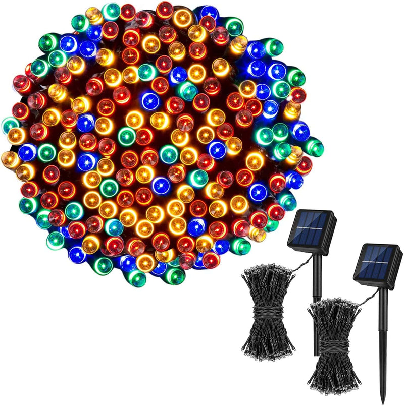 Koxly Solar String Lights,72Ft 200 LED 8 Modes Solar Powered Christmas Lights Outdoor String Lights Waterproof Fairy Lights for Garden Party Wedding Xmas Tree Home & Garden > Lighting > Light Ropes & Strings Koxly Multicolor 2 