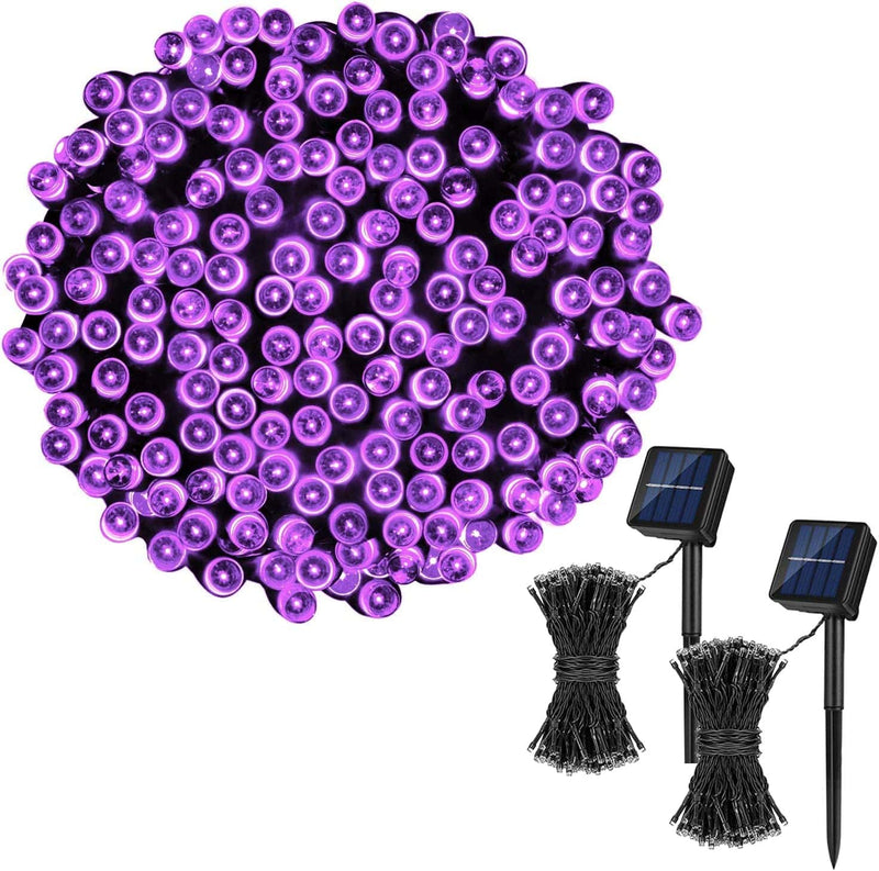 Koxly Solar String Lights,72Ft 200 LED 8 Modes Solar Powered Christmas Lights Outdoor String Lights Waterproof Fairy Lights for Garden Party Wedding Xmas Tree Home & Garden > Lighting > Light Ropes & Strings Koxly Purple 2 