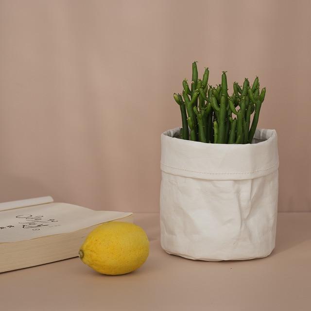 Kraft Paper Flower Pot Home & Garden > Household Supplies > Storage & Organization KOL DEALS white 10x10  