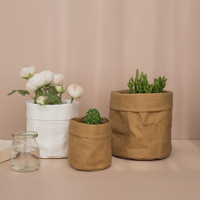 Kraft Paper Flower Pot Home & Garden > Household Supplies > Storage & Organization KOL DEALS   