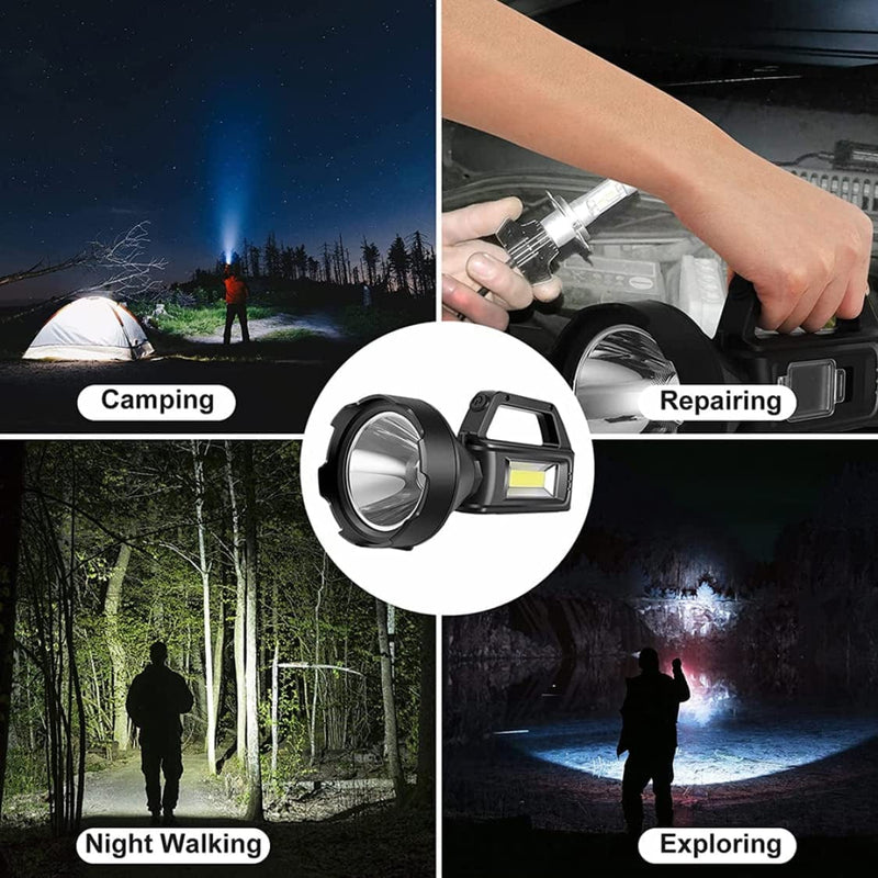 KUYYFDS Handheld Flashlight,Led Rechargeable Handheld Searchlight Spotlight for Camping Hiking, Standard Torches 2 Pcs Hardware > Tools > Flashlights & Headlamps > Flashlights KUYYFDS   