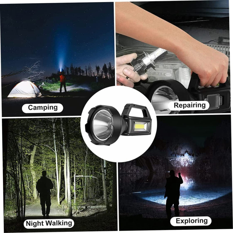 KUYYFDS LED Rechargeable Handheld Flashlight Handheld Searchlight Spotlight for Camping Hiking Standard Torches Hardware > Tools > Flashlights & Headlamps > Flashlights KUYYFDS   