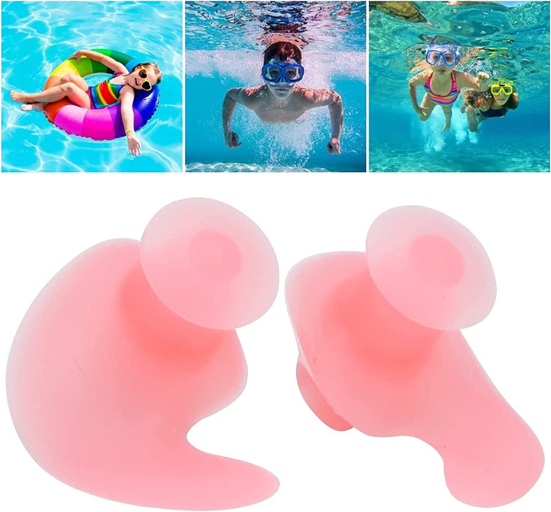 LAIONTY Portable Waterproof Swimming Earplugs, Surfing Reusable Silicone Earplugs with Storage Box Sporting Goods > Outdoor Recreation > Boating & Water Sports > Swimming LAIONTY   