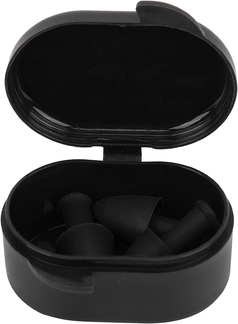 LAIONTY Surfing Reusable Silicone Earplugs with Storage Box, Water Sports Ear Protection Parts Sporting Goods > Outdoor Recreation > Boating & Water Sports > Swimming LAIONTY Black  