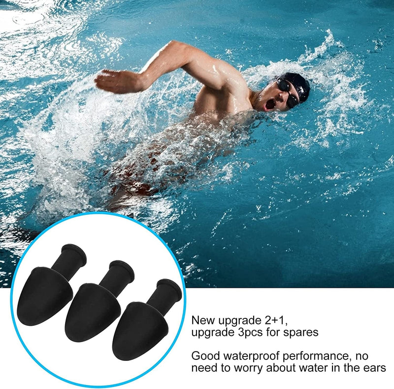 LAIONTY Surfing Reusable Silicone Earplugs with Storage Box, Water Sports Ear Protection Parts Sporting Goods > Outdoor Recreation > Boating & Water Sports > Swimming LAIONTY   